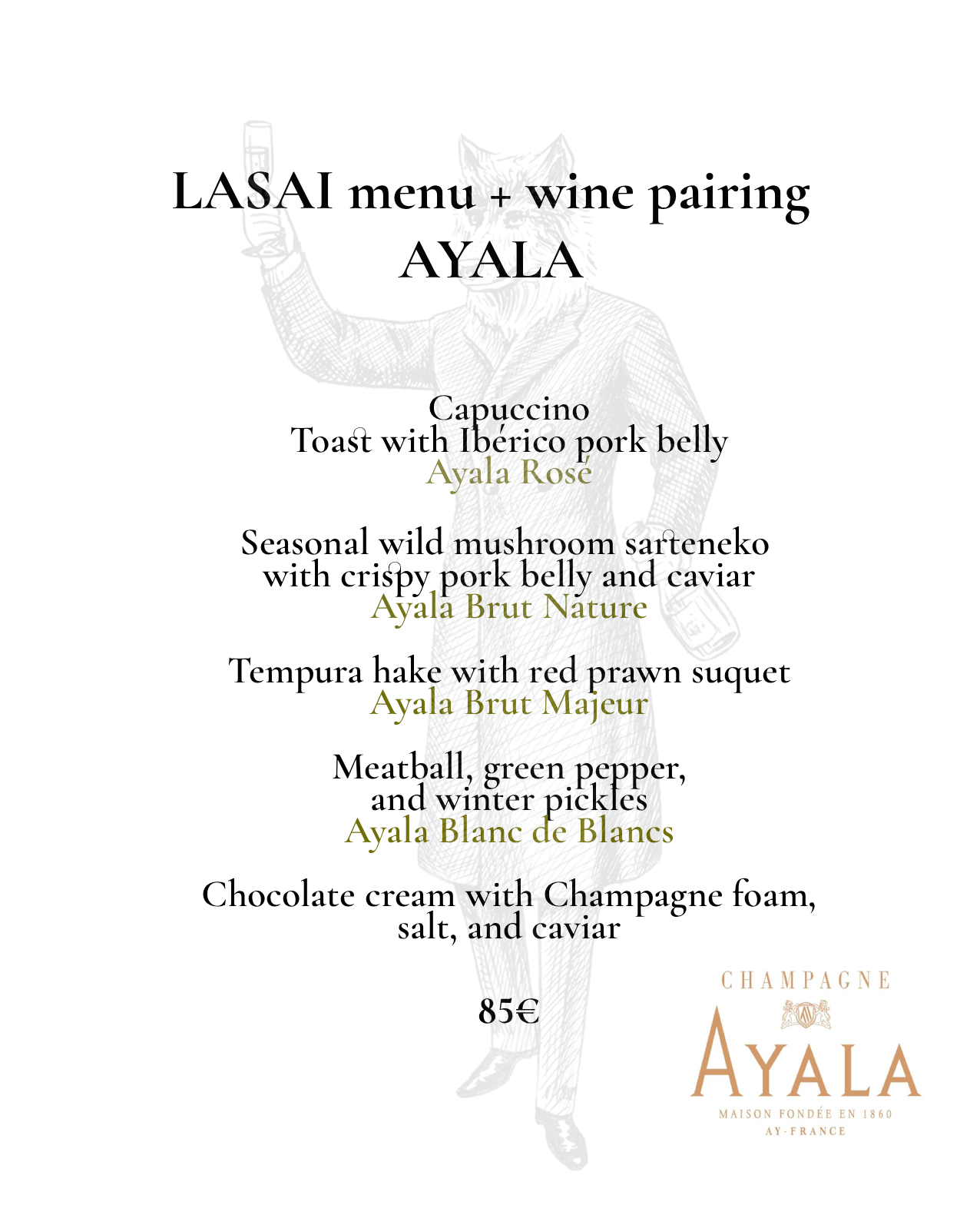 MENU AYALA IN