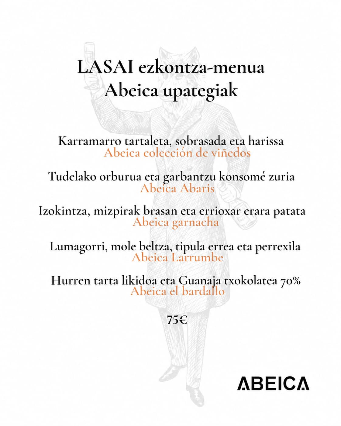 EUS_Menú de boda Lasai en estilo grabado