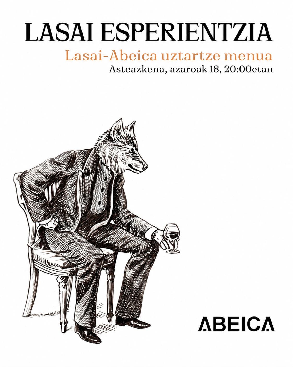Lasai Esperientzia_ Ilustratutako Ekitaldi Kartela